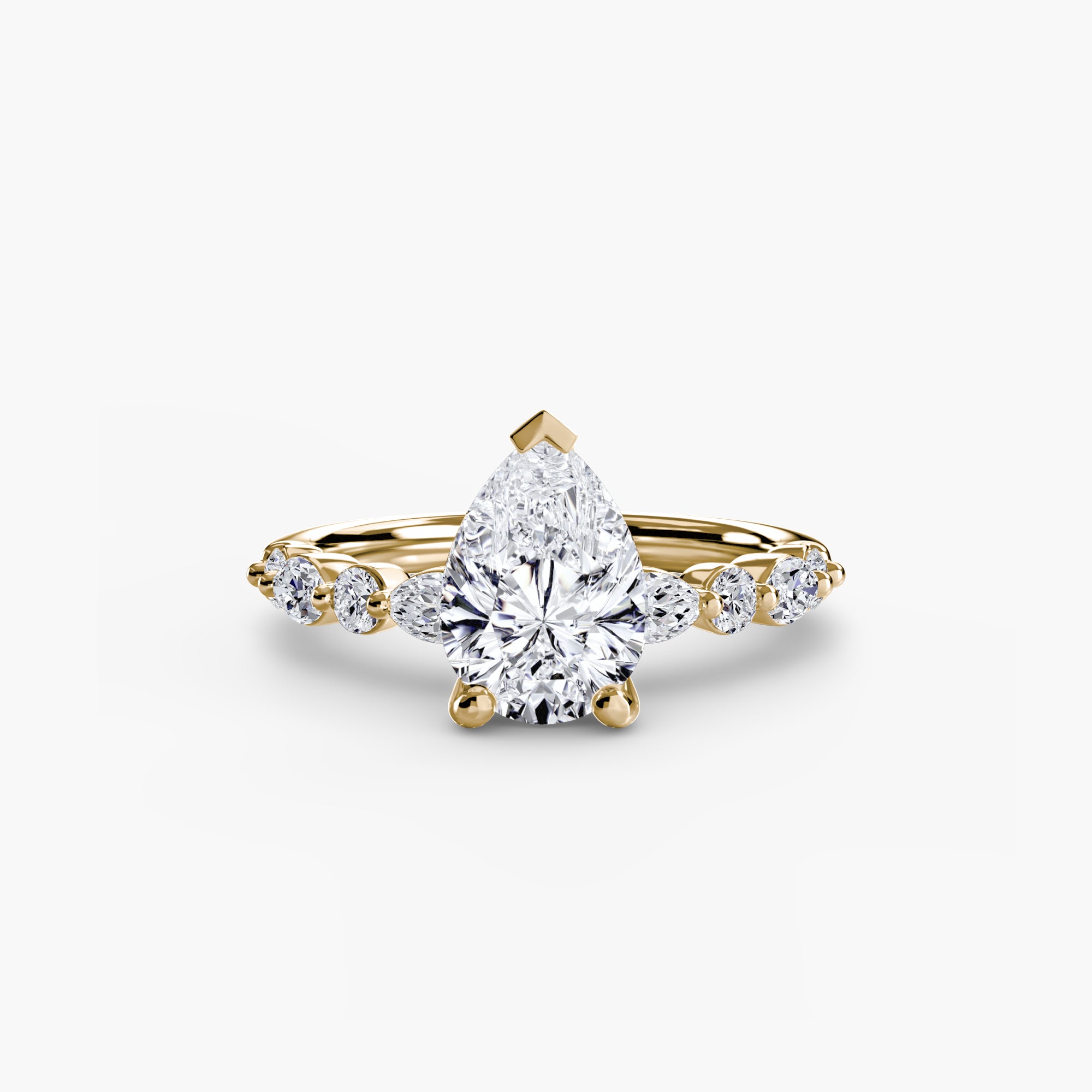 Solitaire with Eternity Pavé 2 - Lanore Fine Jewelry