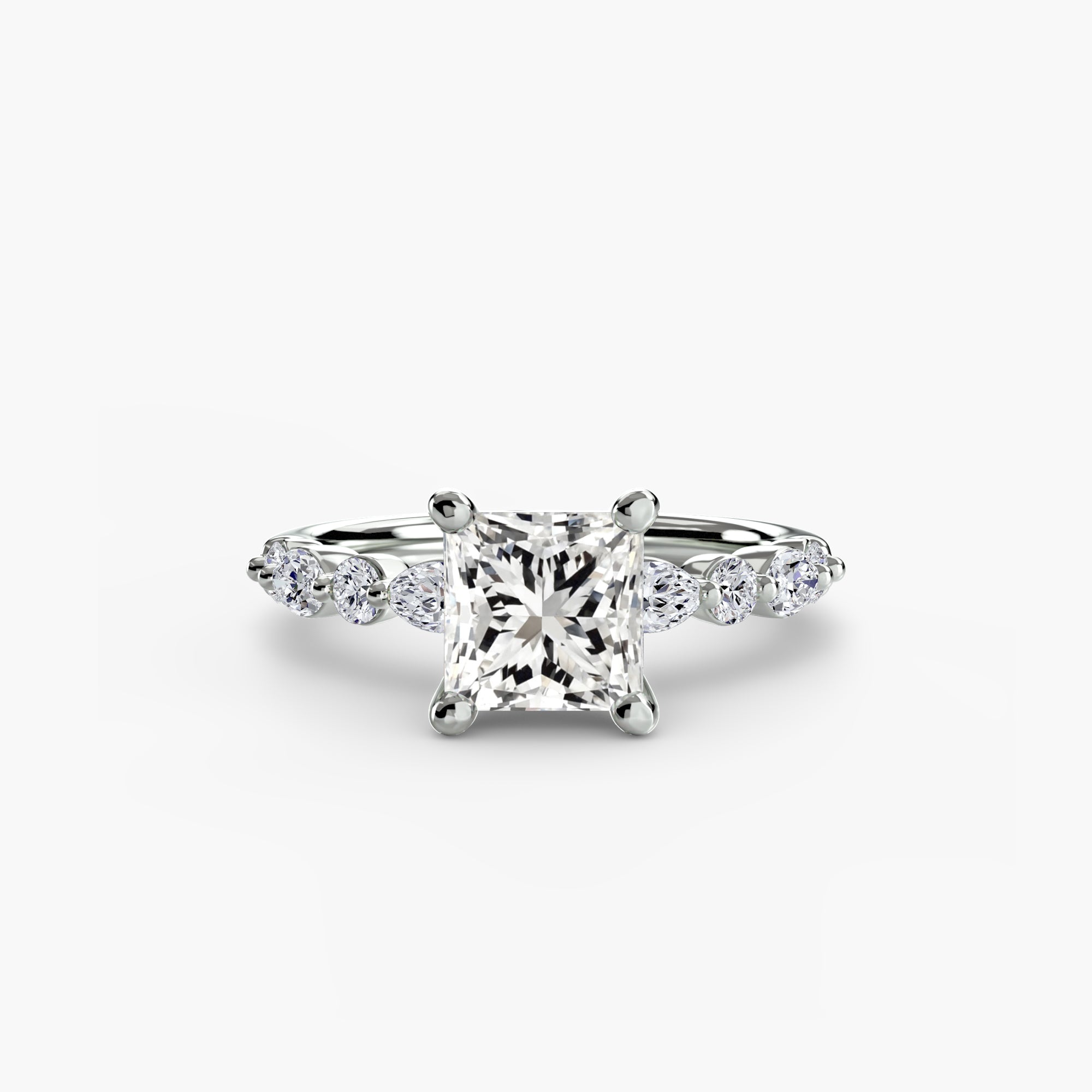 Solitaire with Eternity Pavé 2 - Lanore Fine Jewelry