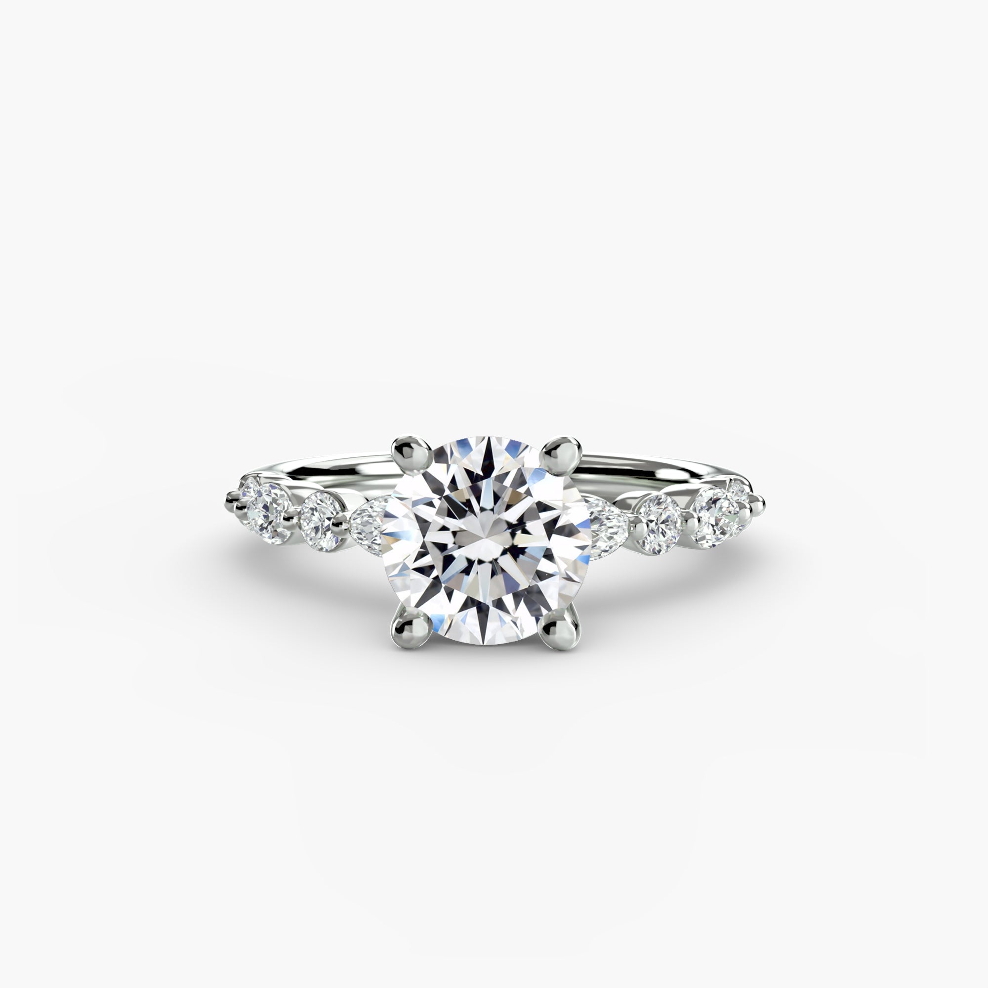 Solitaire with Eternity Pavé 2 - Lanore Fine Jewelry