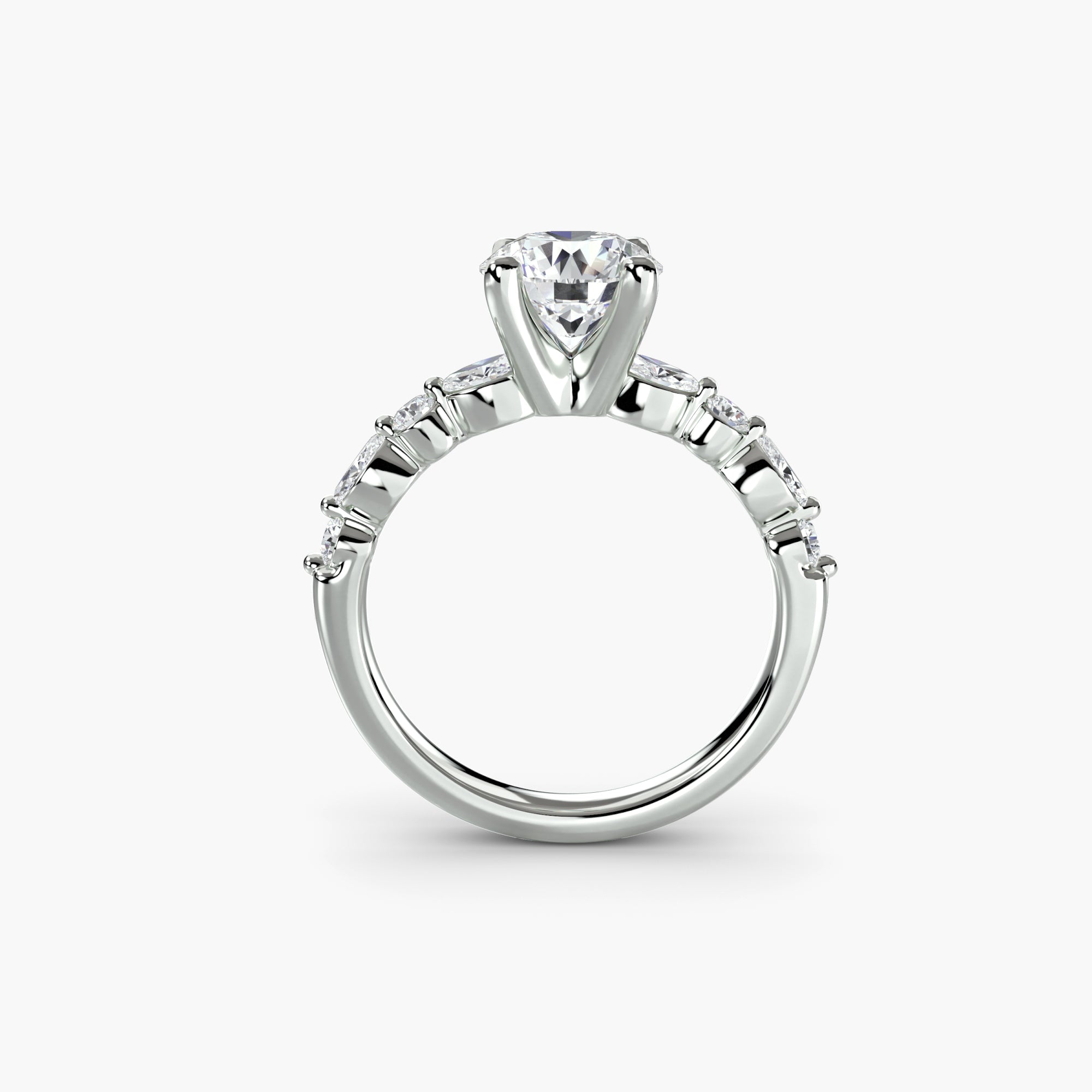 Solitaire with Eternity Pavé 2 - Lanore Fine Jewelry