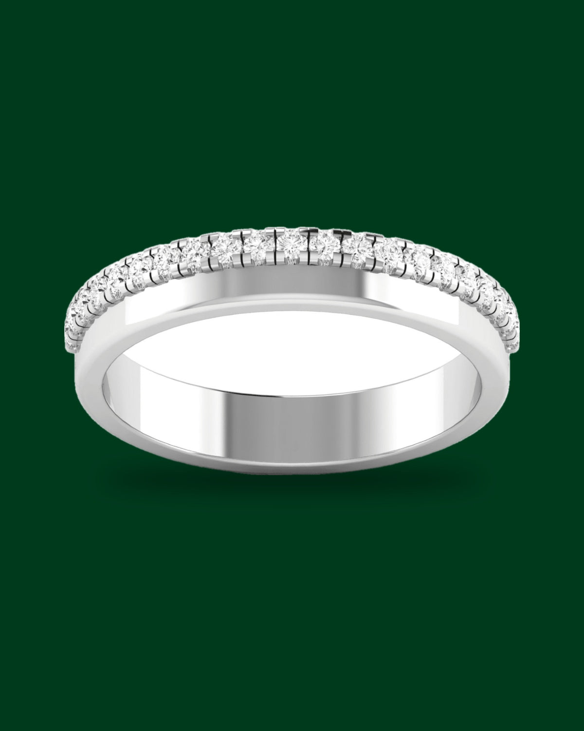 Cigar Band with Pave Diamonds