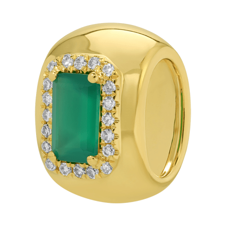 Chalsedony and Diamond Bead - Lanore Fine Jewelry