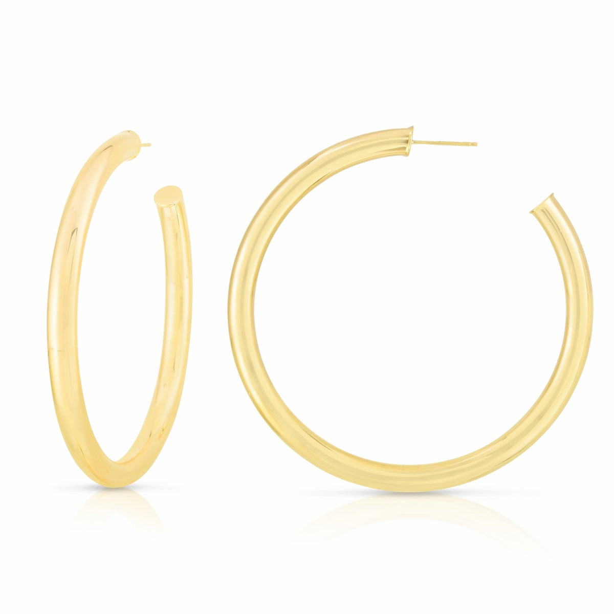 Chunky Gold Tube Hoops