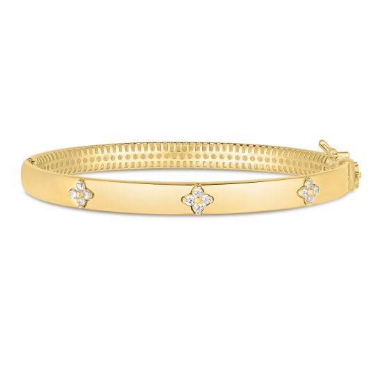 Diamond Clover Bangle - Lanore Fine Jewelry