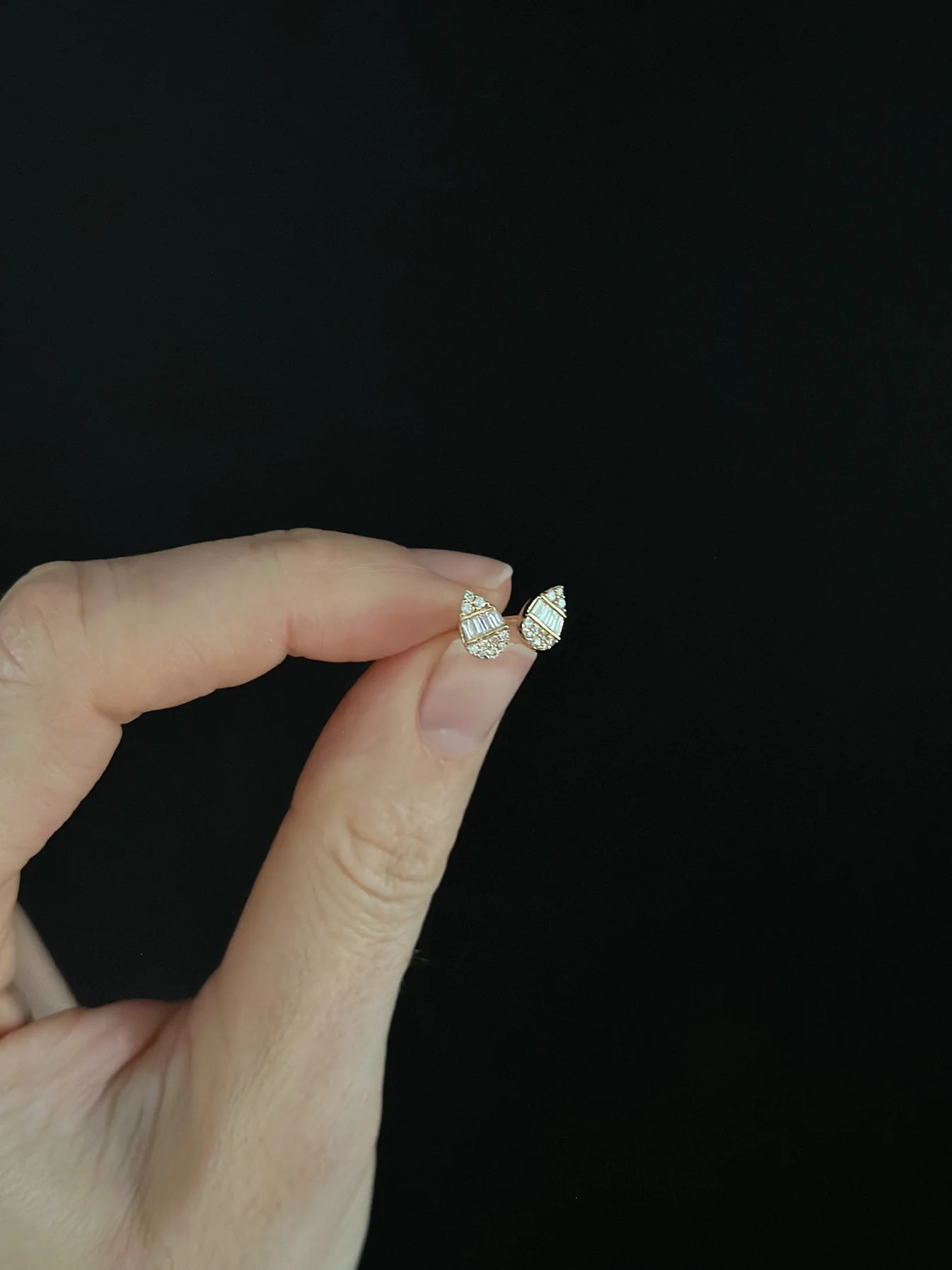 Pear Illusion Diamond Stud - Lanore Fine Jewelry