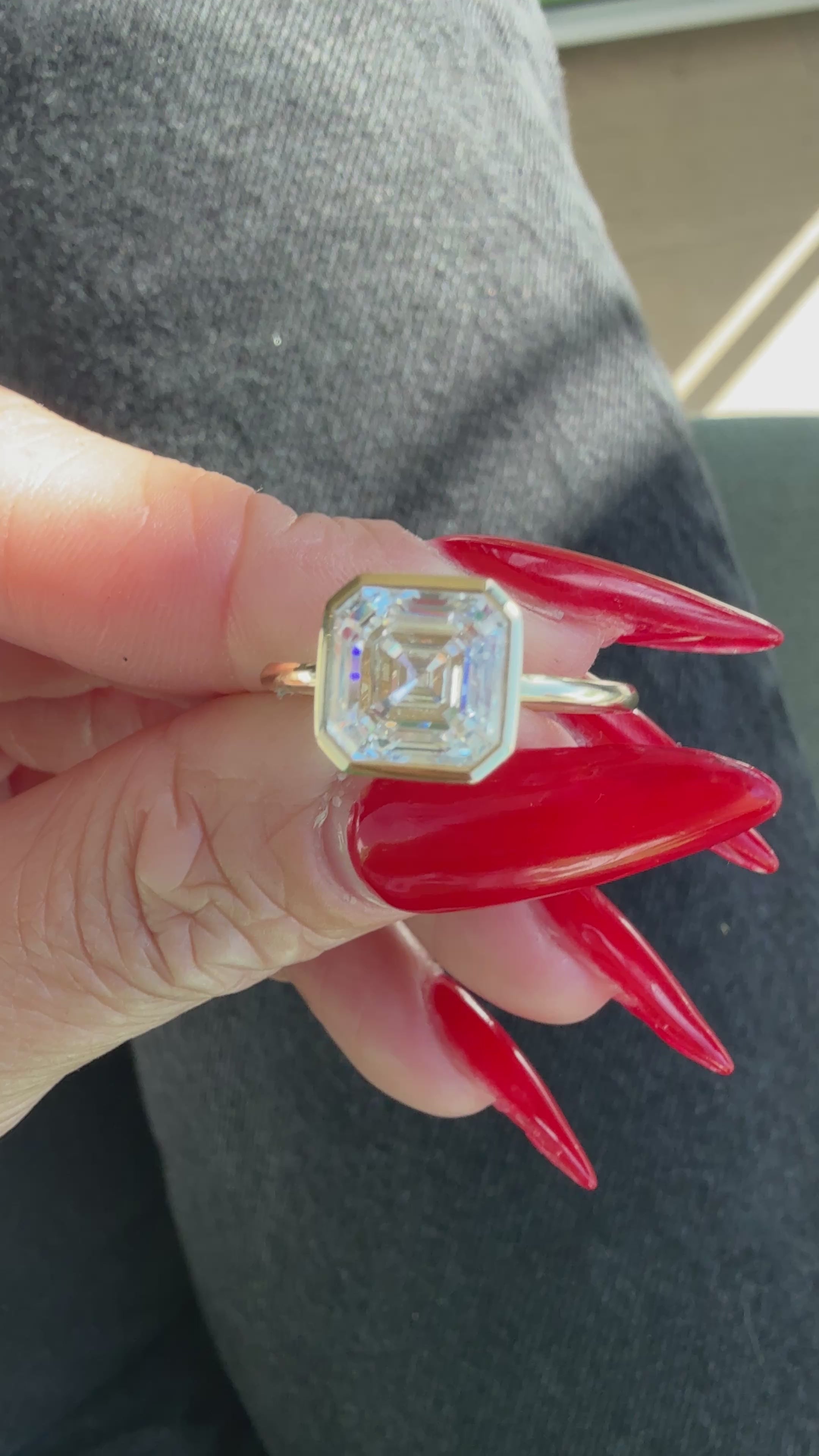 Asscher Cut Paris Engagement Ring