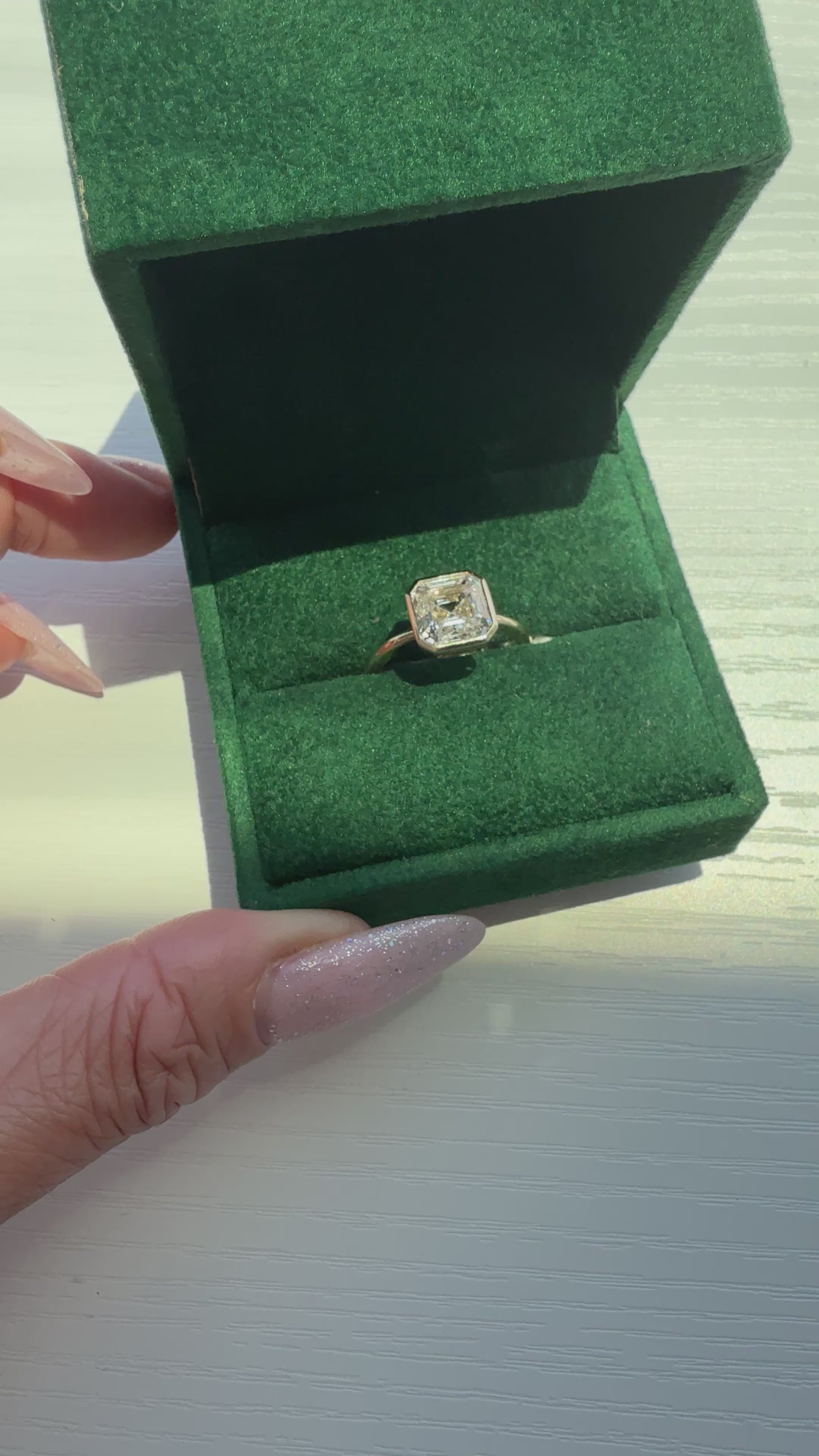 Asscher Cut Paris Engagement Ring