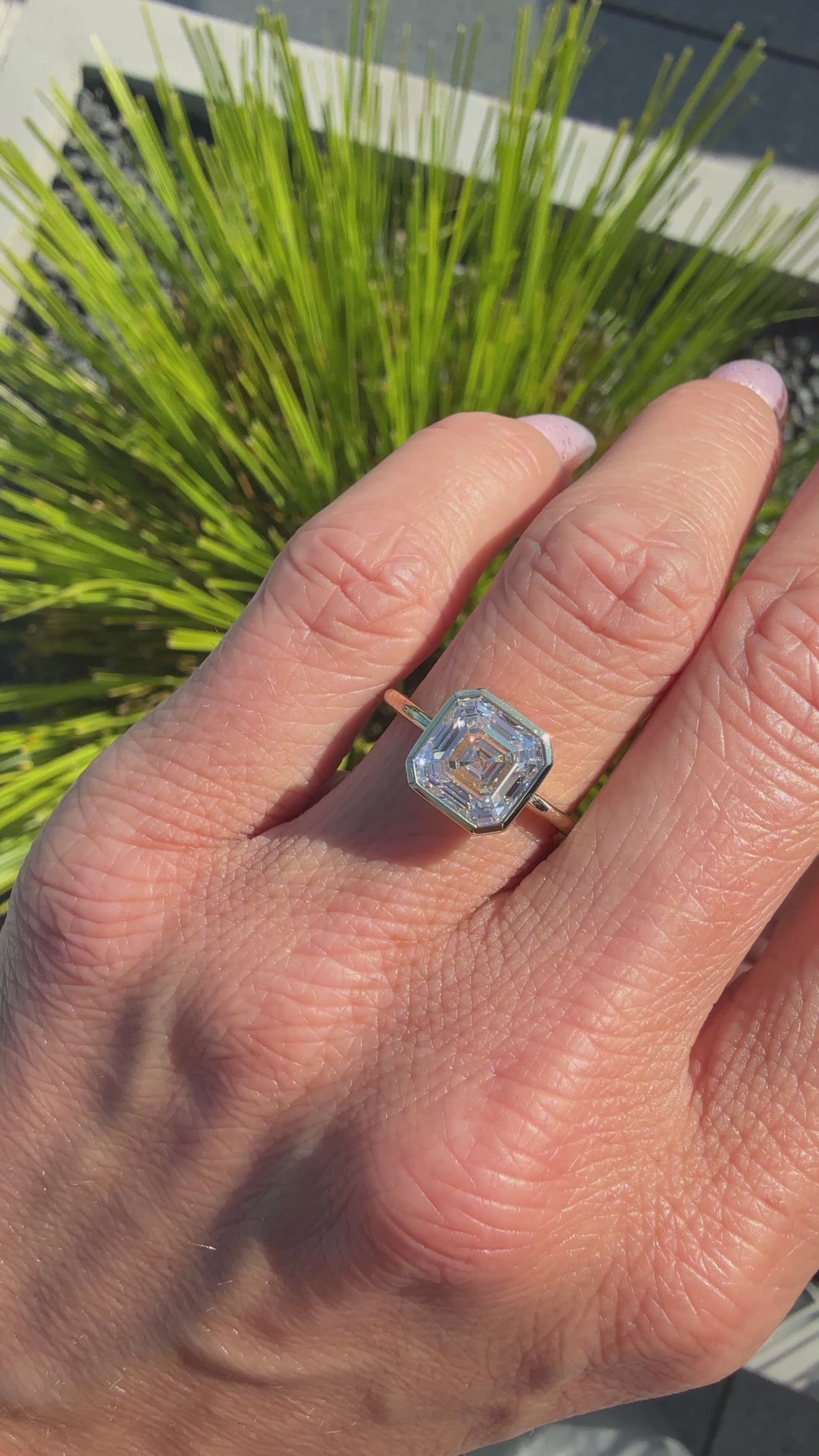 Asscher Cut Paris Engagement Ring