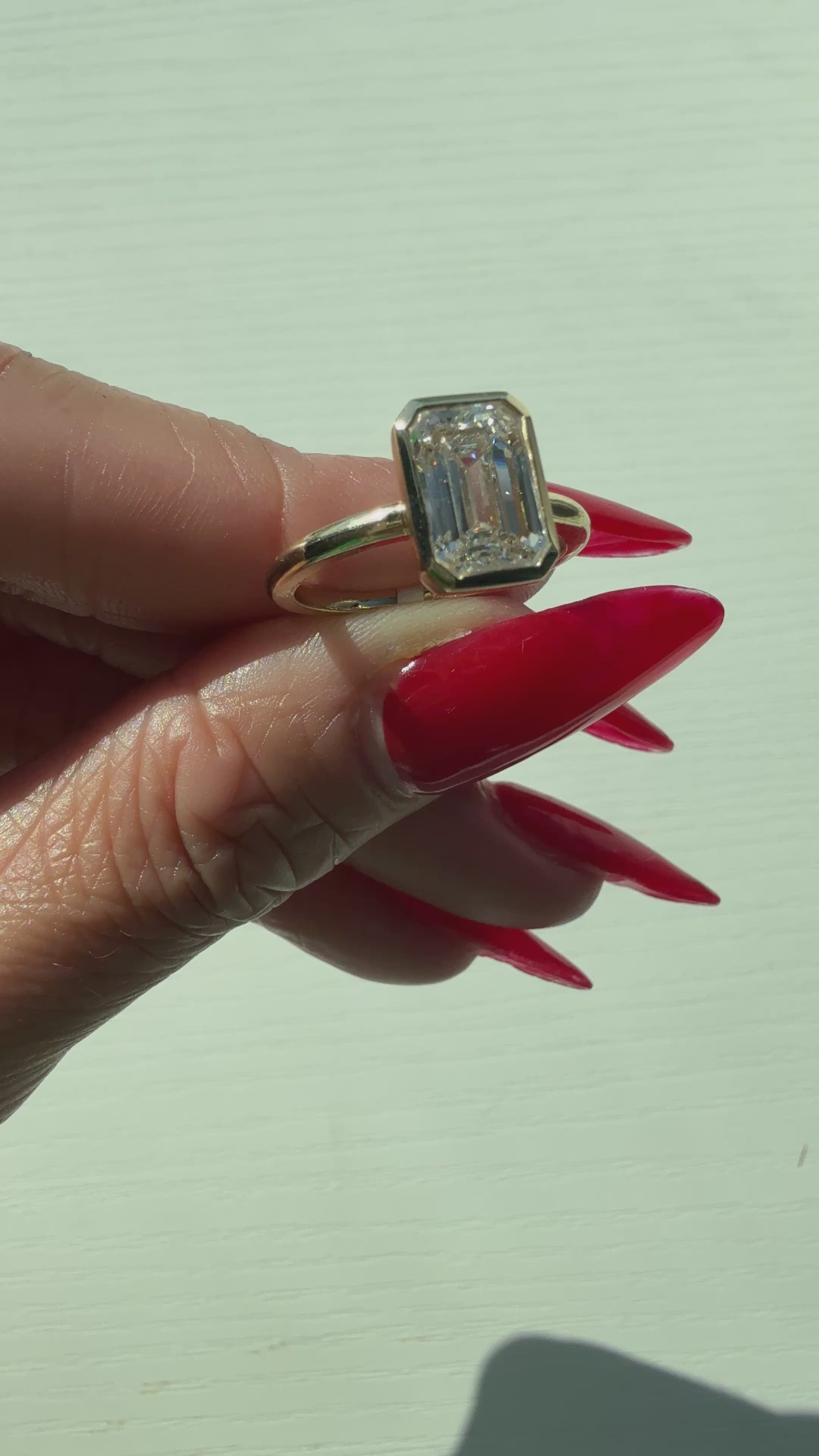 Emerald Cut Paris Engagement Ring