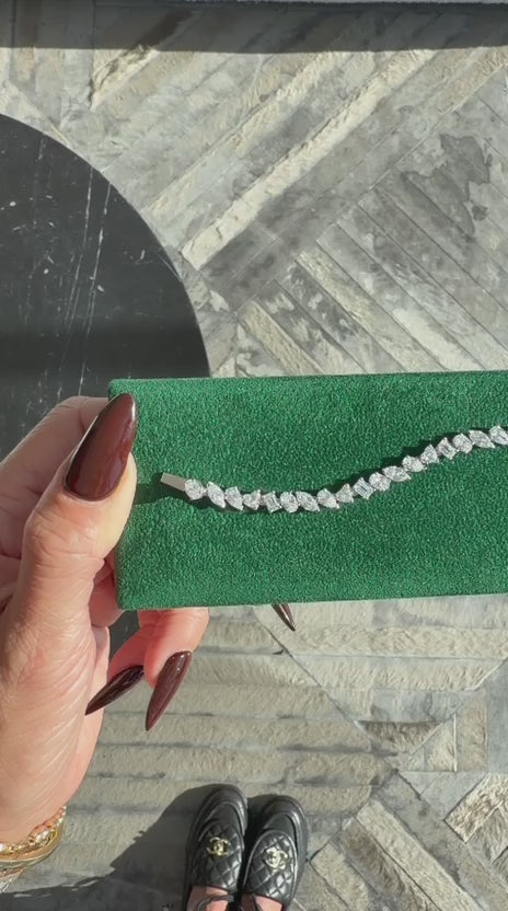 Mixed Shape LG Diamond Tennis Bracelet (10.50ctw)