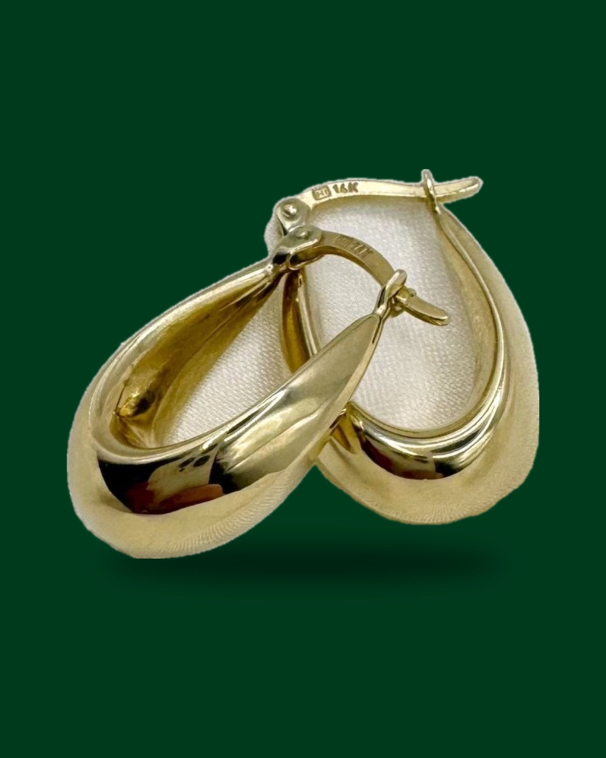 Small Chunky Oval Hoop