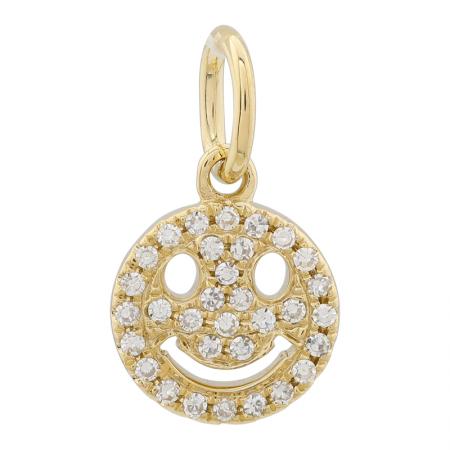 Diamond Smiley Face Charm - Lanore Fine Jewelry